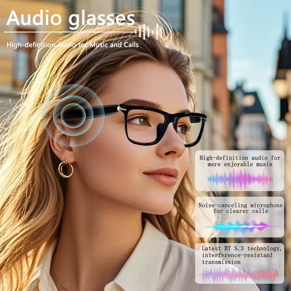 AI Smart Translation Glasses 140+ Languages Photochromic Lenses Bluetooth Audio