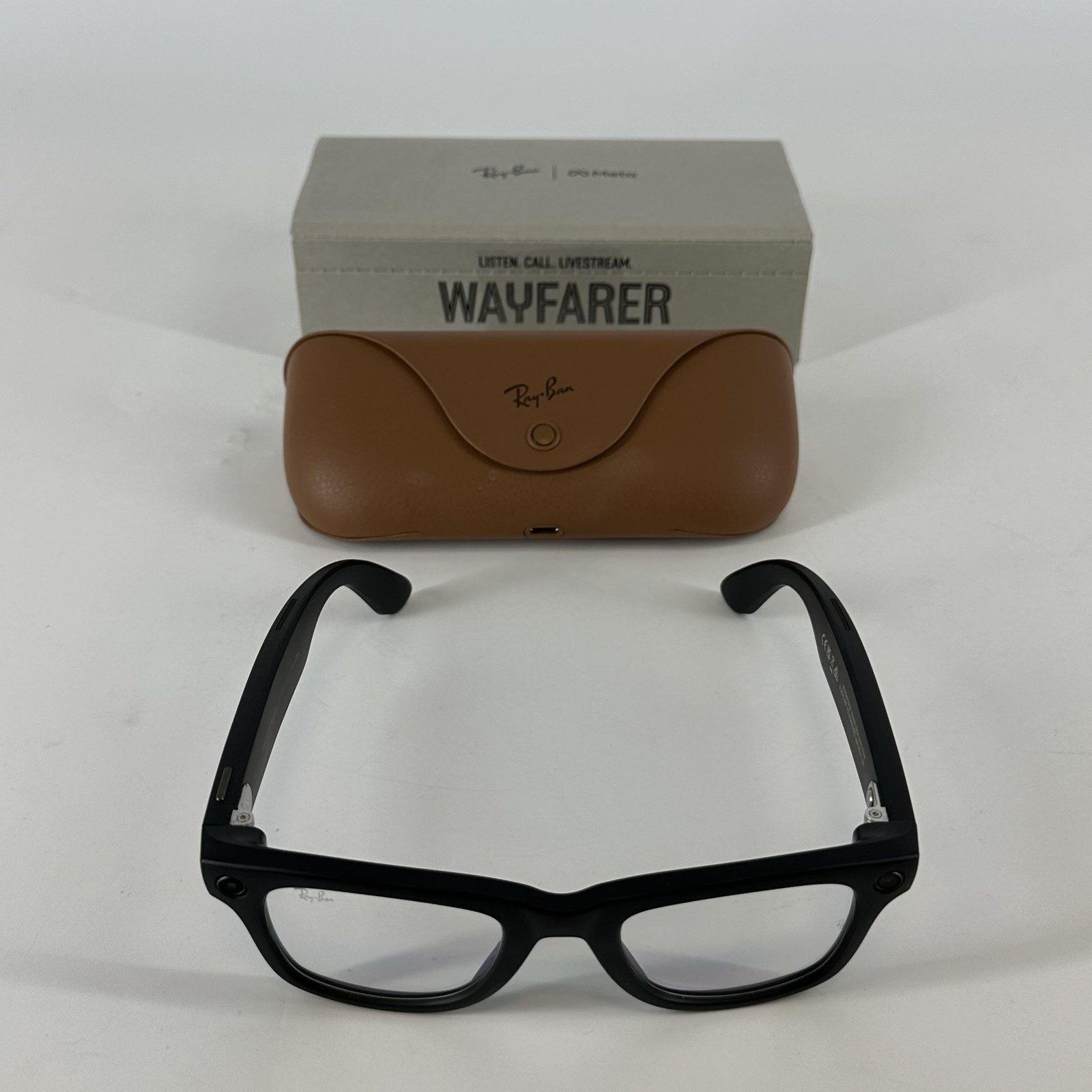 Ray-Ban Meta Wayfarer (Gen 1) Matte Black/Clear Lens/Standard – Excellent
