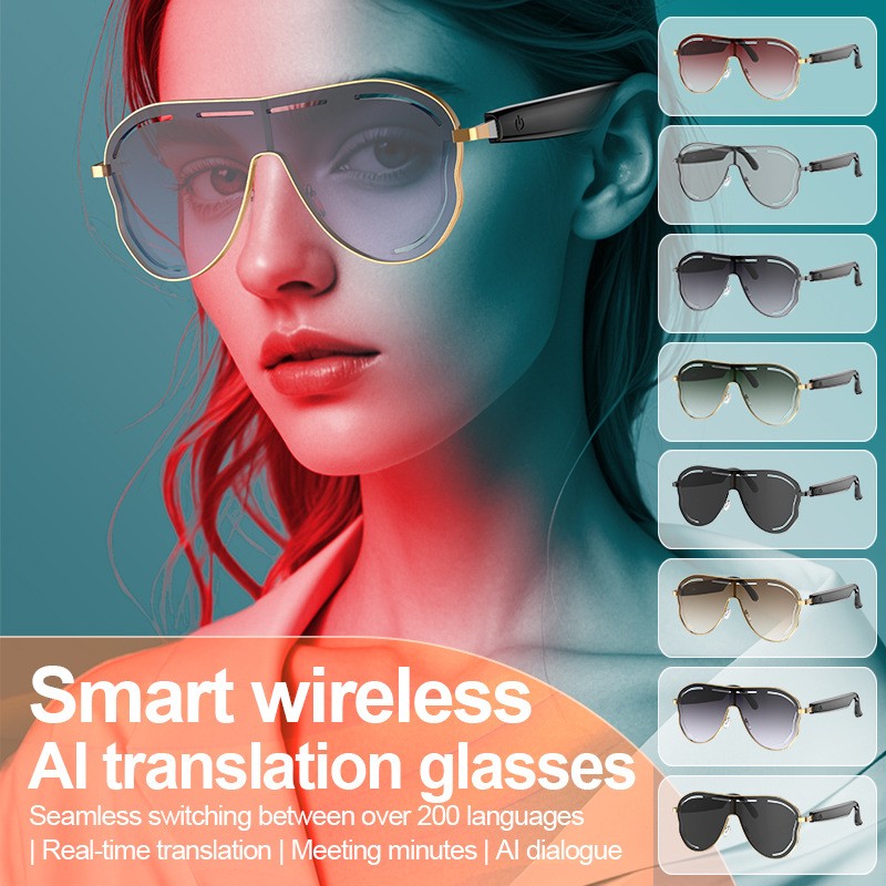AI Smart Glasses Sunglasses/make Calls/translate/bluetooth Glasses/headphones k8