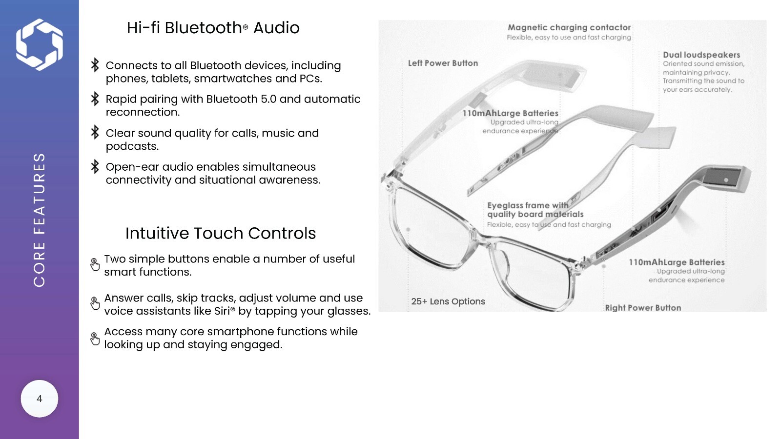 Lucyd 0° Bluetooth Smart Sunglasses