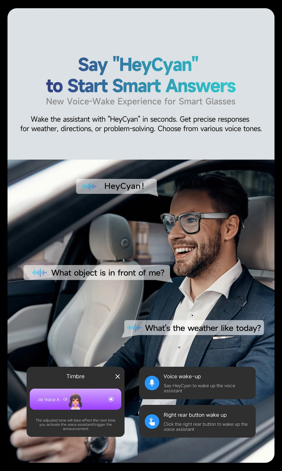 LIGE AI Smart Glasses 8MP HD Camera Video Bluetooth Call Intelligent Translation