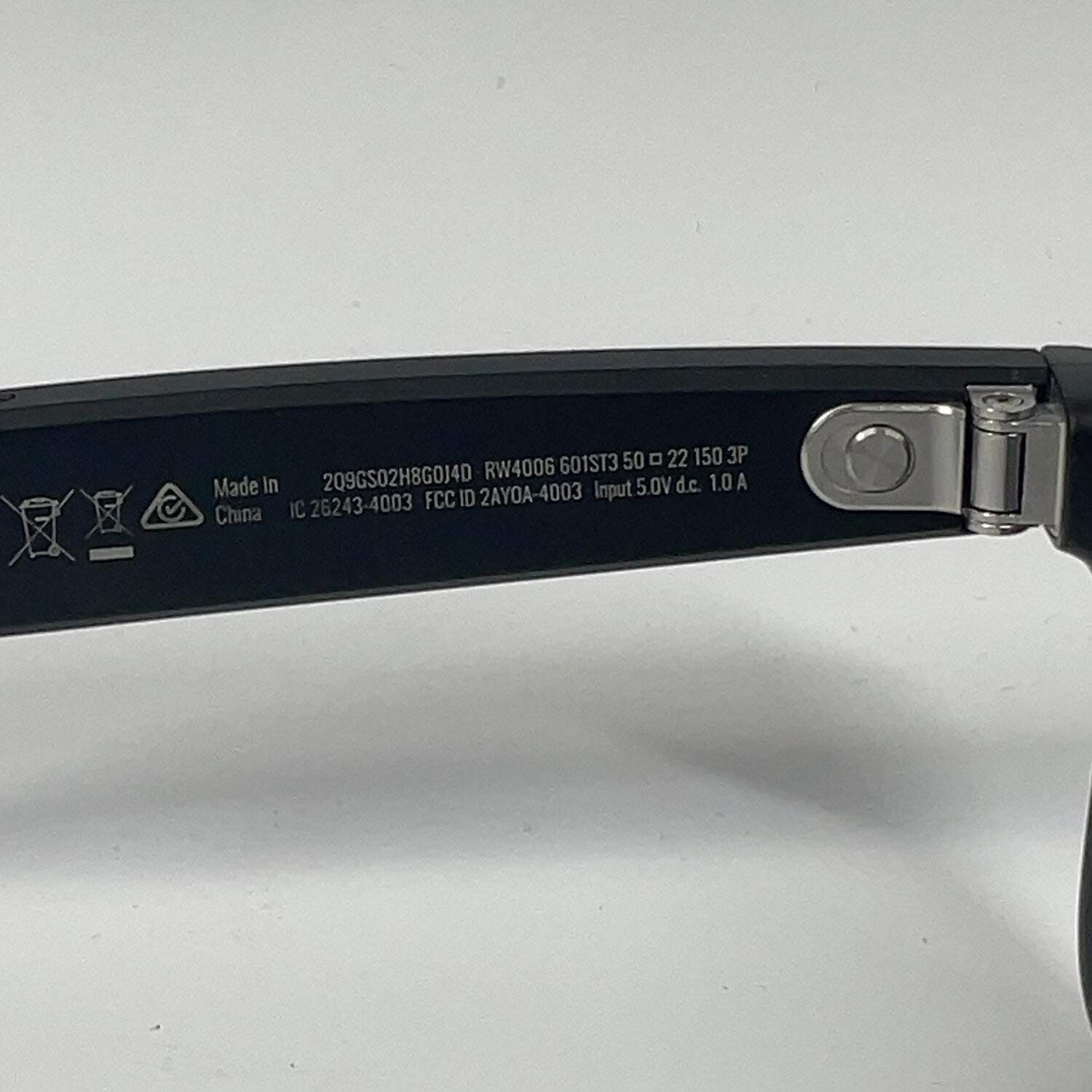 Ray-Ban Stories Wayfarer Matte Black Standard RW4006 601ST3 AI Smart Glasses