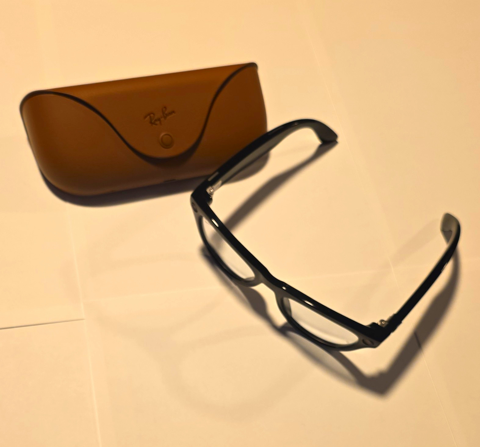 Ray-Ban Meta Smart Glasses – Shiny Black/Clear – Perfect Condition