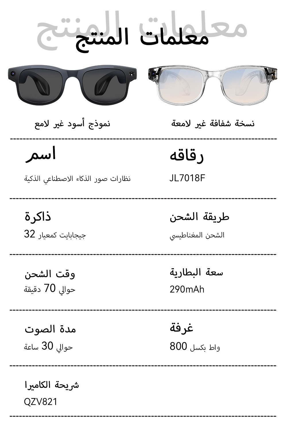 Smart glasses with camera and Image and video translate and UV Protection