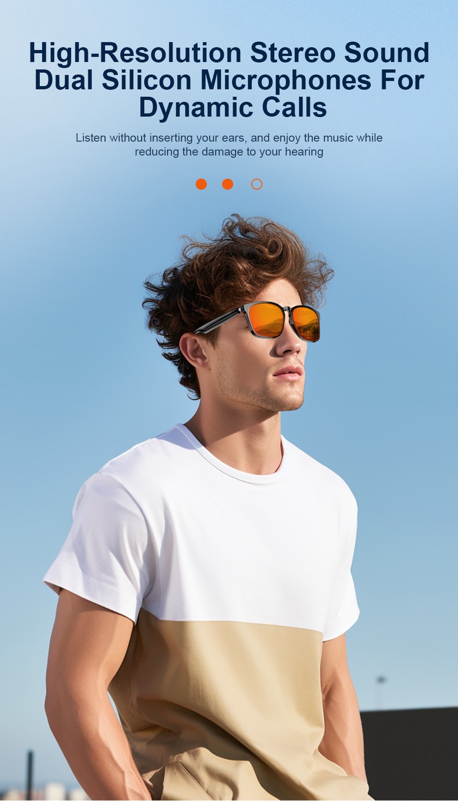 AI Bluetooth Smart Glasses Anti-Blue Light Translation Calling Music Functions F