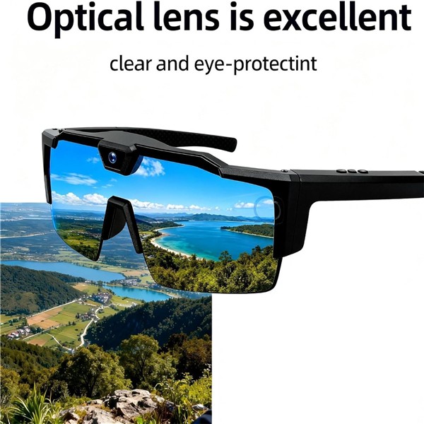 Smart Camera Glasses for Action Sports，HD Video Camera Glasses（64GB）,Outdoor