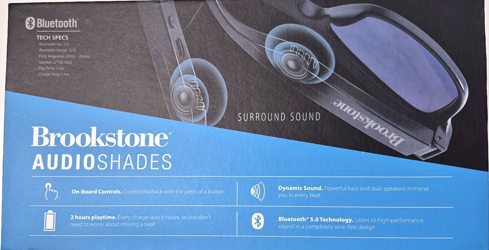 Brookstone AudioShades Bluetooth 5.0 Sunglasses w/ Built-in Speakers – tested