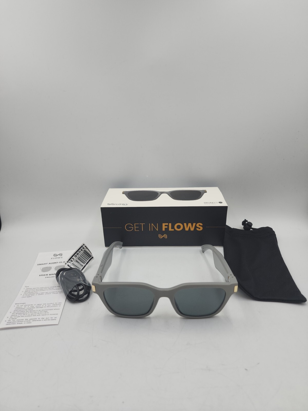 Flows Bandwidth Bruno’s- Bluetooth Audio Sunglasses Open Ear Headphones