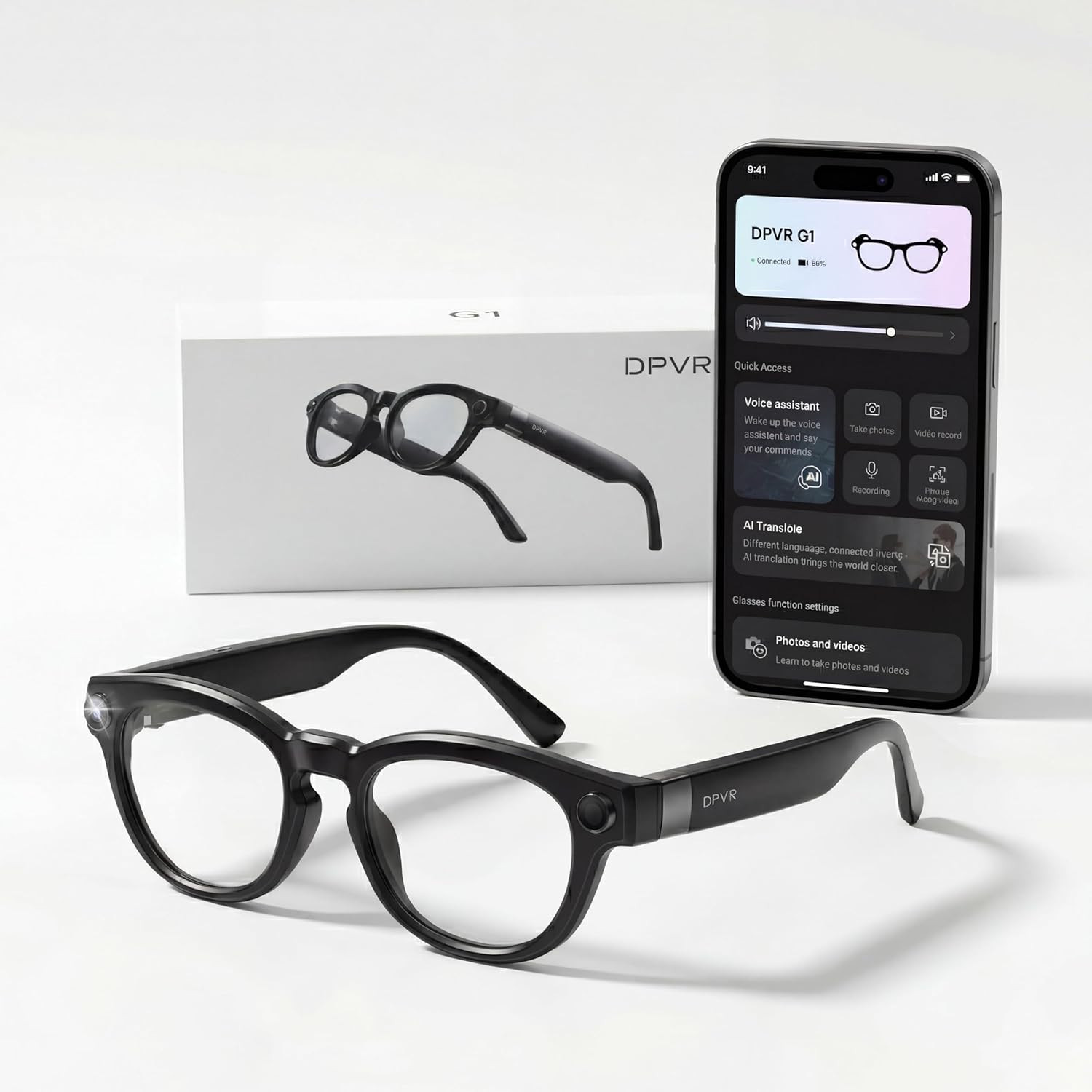 AI Smart Glasses with Camera and Bluetooth – 8MP HD Camera Glasses for Men & Wom