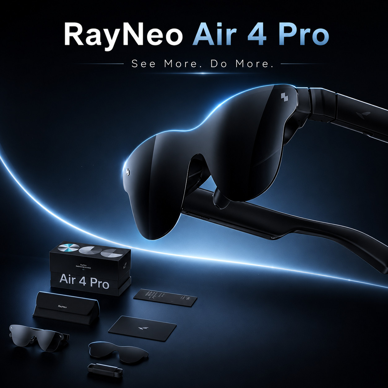TCL RayNeo Air 4 Air4 Pro Smart AR Glasses HDR10 1200Nits 135″ 120Hz XR Glasses