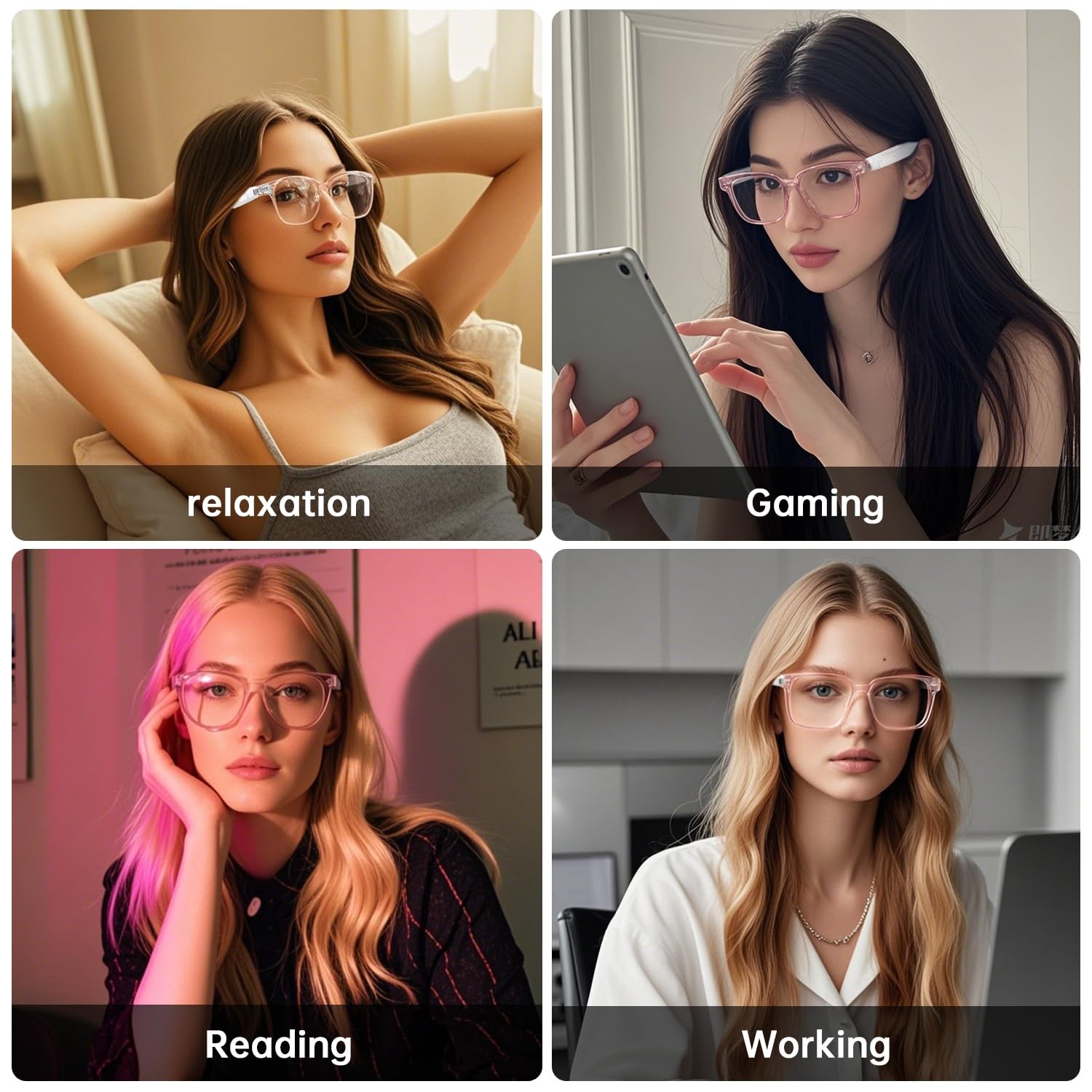 AI Smart Glasses for Women, AI Translation Bluetooth Glasses, Real-Time Trans…