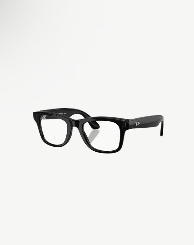 Ray-Ban Meta Wayfarer Gen2 Shiny Black Frmew/ Transitions Graph Grn Lens RW4012
