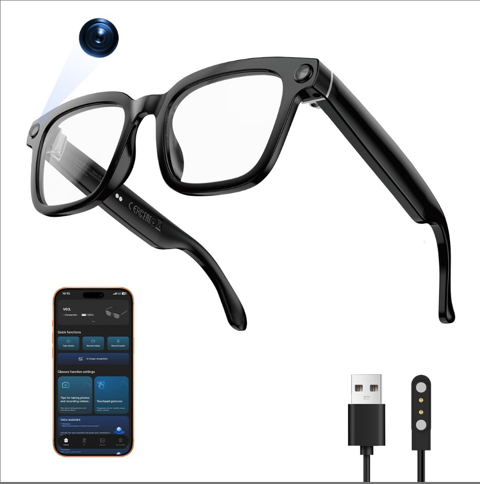XO Simple Is Beaauty AI Smart Glasses, HD 1080P Camera Glasses With Video Record