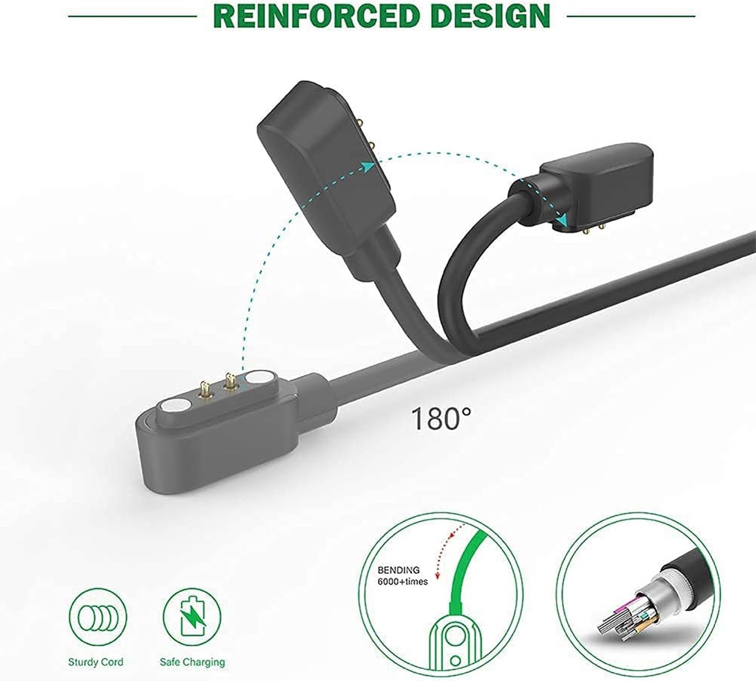 Lightweight USB Type A Charger for KOIPSSE V03 Smart Glasses – Safe & Portable