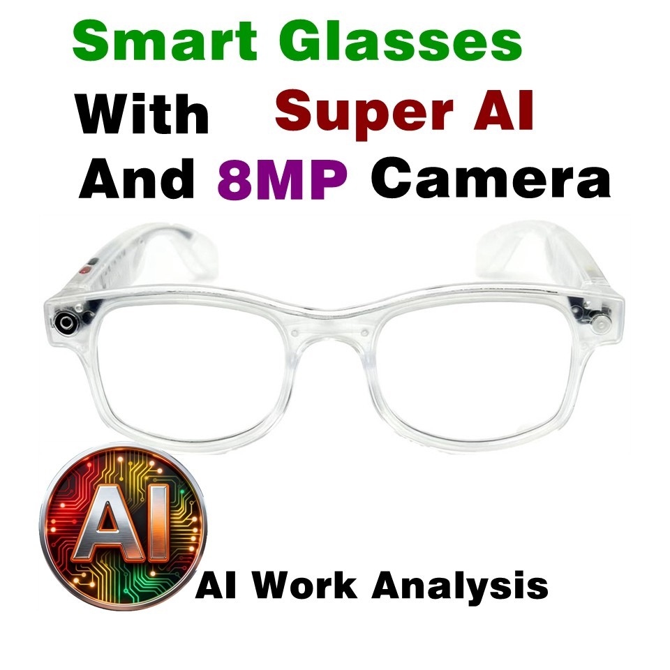 AI Smart Glasses Camera Bluetooth Call Voice Assis Music Translate Men&Women