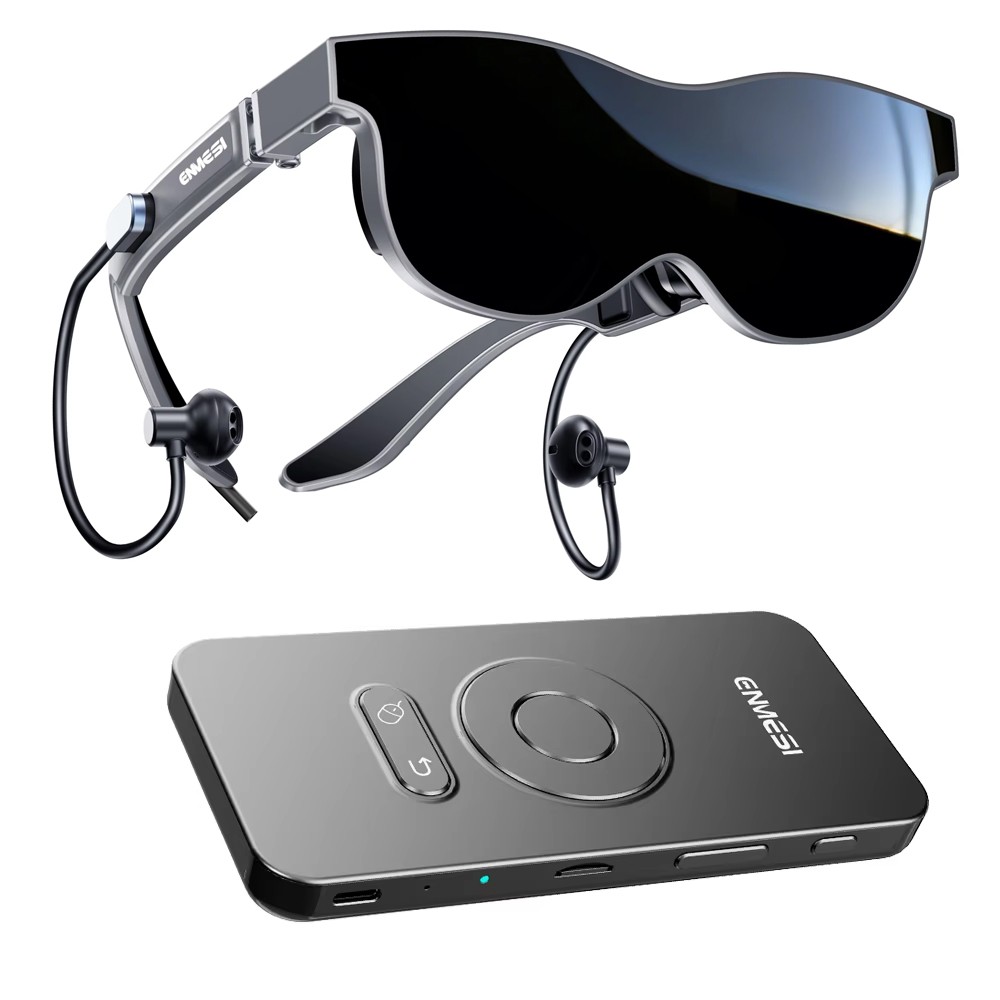 ENMESI V60 Smart Glasses 3D Glasses 70°FOV 1000″ Giant Screen V60 Smart Terminal