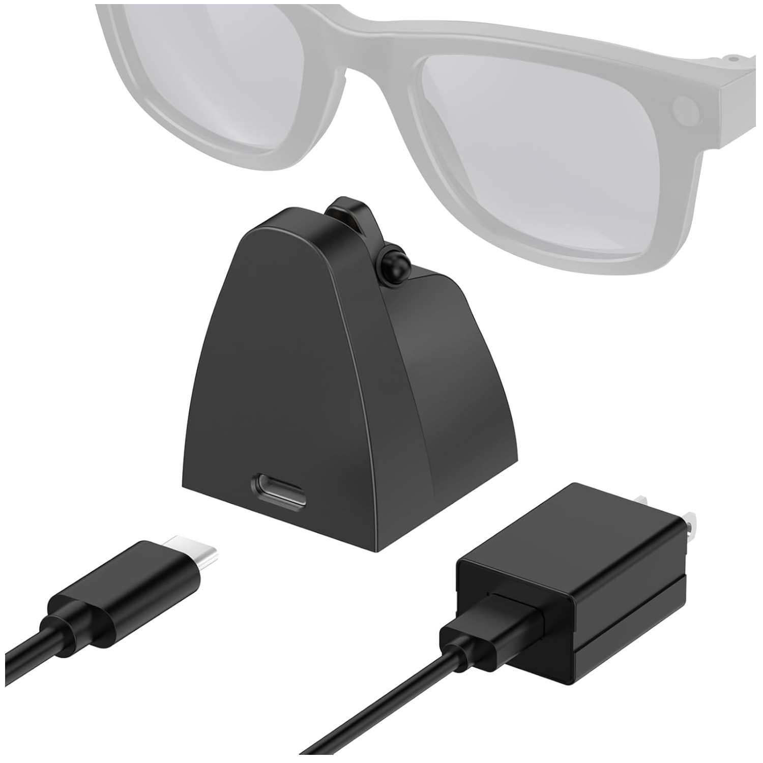 Portable USB-C Charging Stand for Smart Glasses
