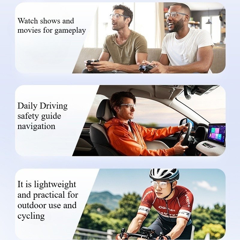 Smart Glasses Bluetooth Audio Sunglasses Call & Music Headset Open Ear Headphone