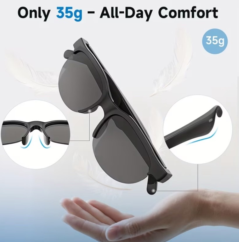 Wireless Smart Glasses With Audio & Voice Call Capabilities, Designed For Travel