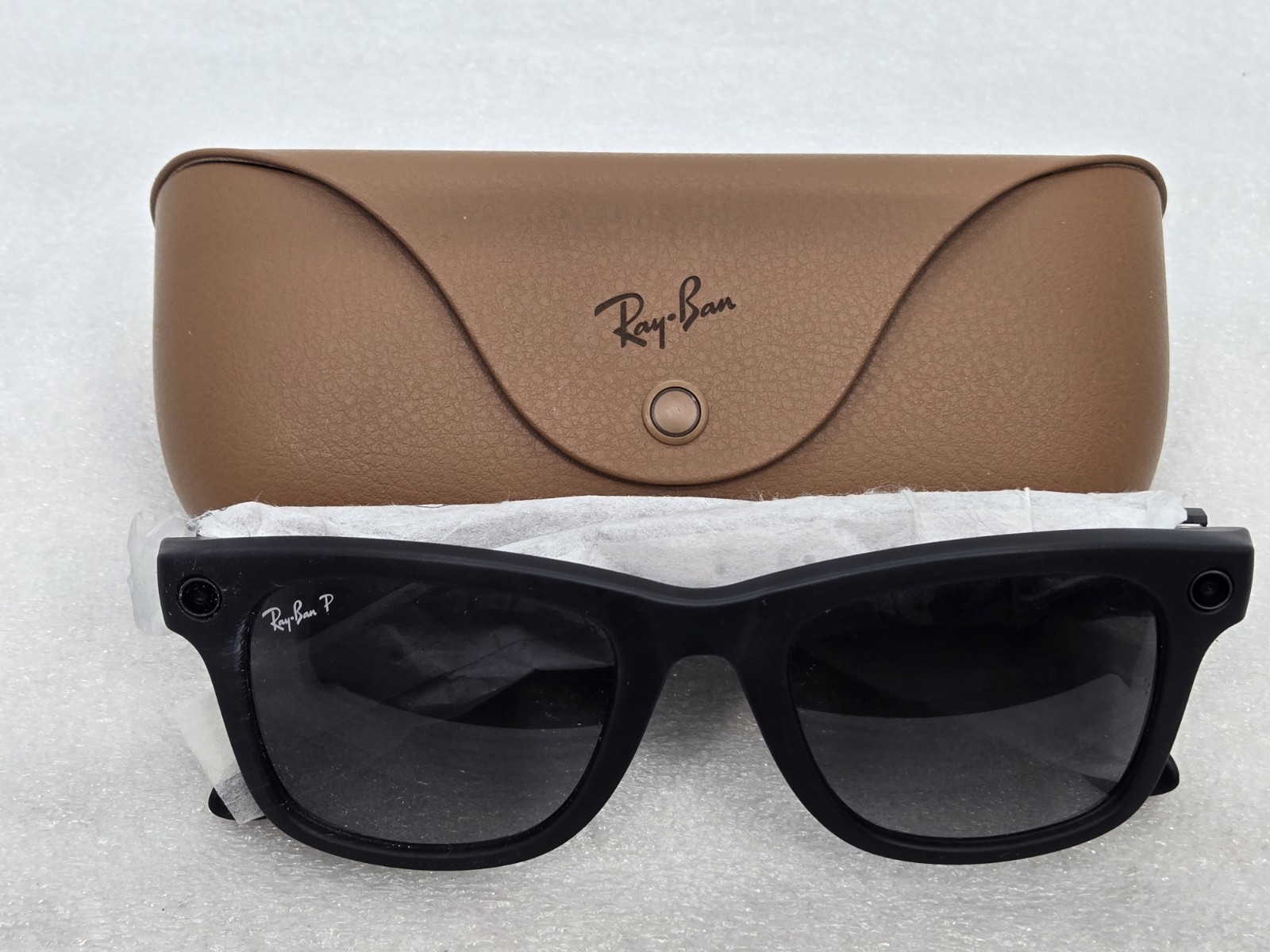 Ray-Ban RW4008 Meta Wayfarer Smart Sunglasses-Polarized w/Case FAST FREE SHIP a