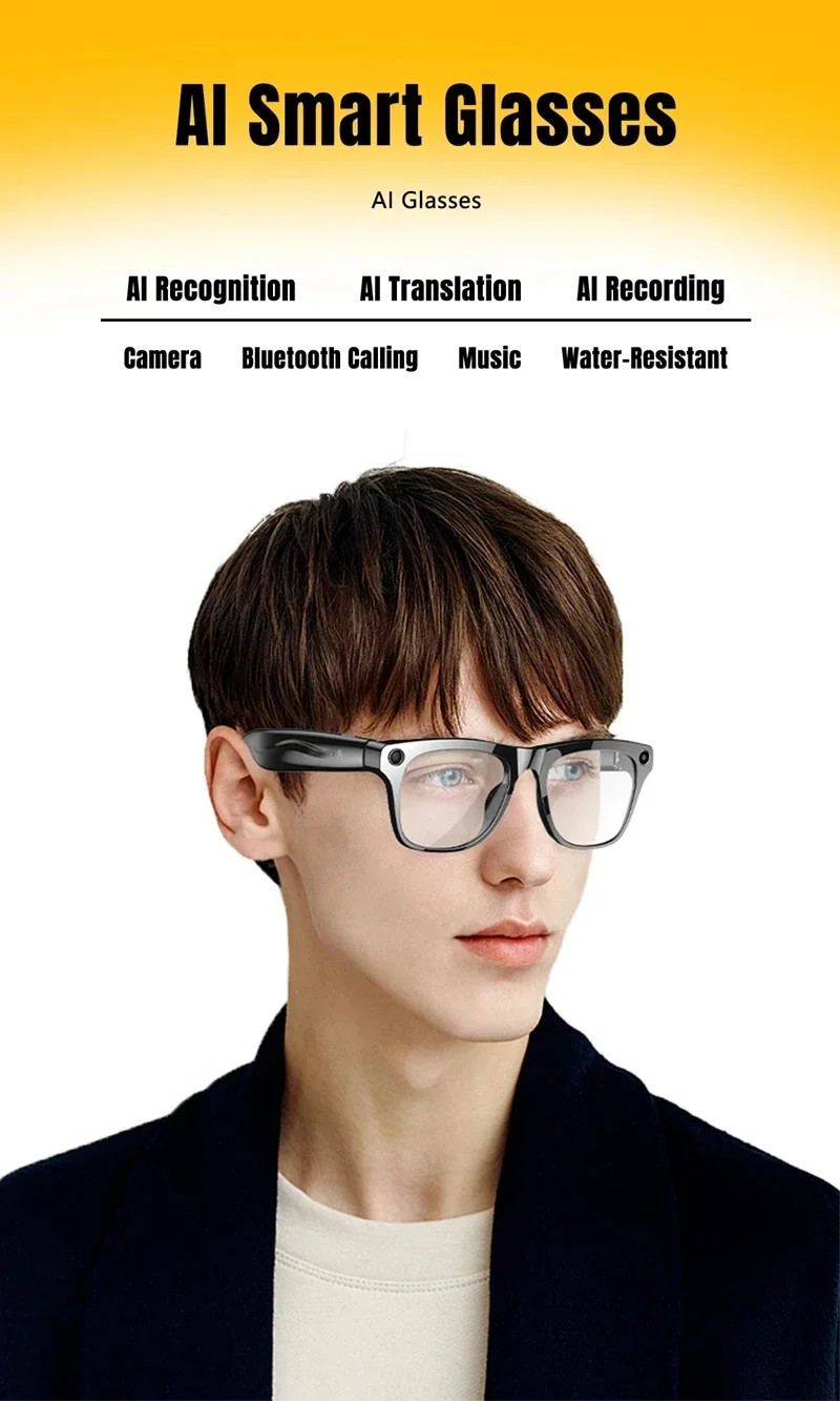 4K HD AI Smart Glasses GPT100MP Multifunctional Camera Chat Bluetooth