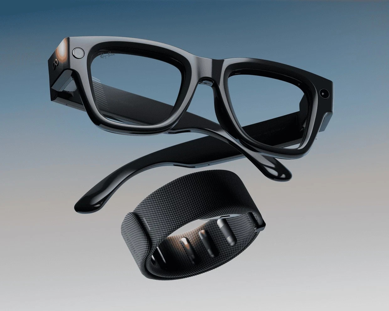 Meta Ray-Ban Display Ai Smartglasses LARGE Frames – Band Size 3 – Shiny Black