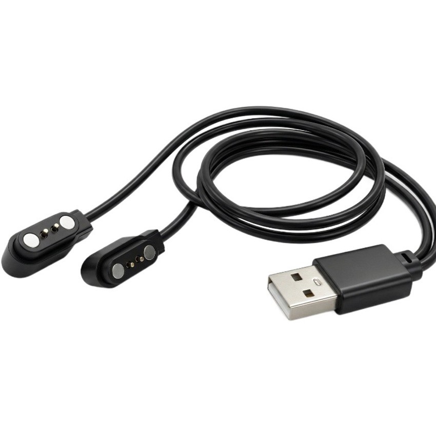 Magnetic 2Pin Dual Connect Dock USB Charging Cable For Bluetooth Smart Glasses