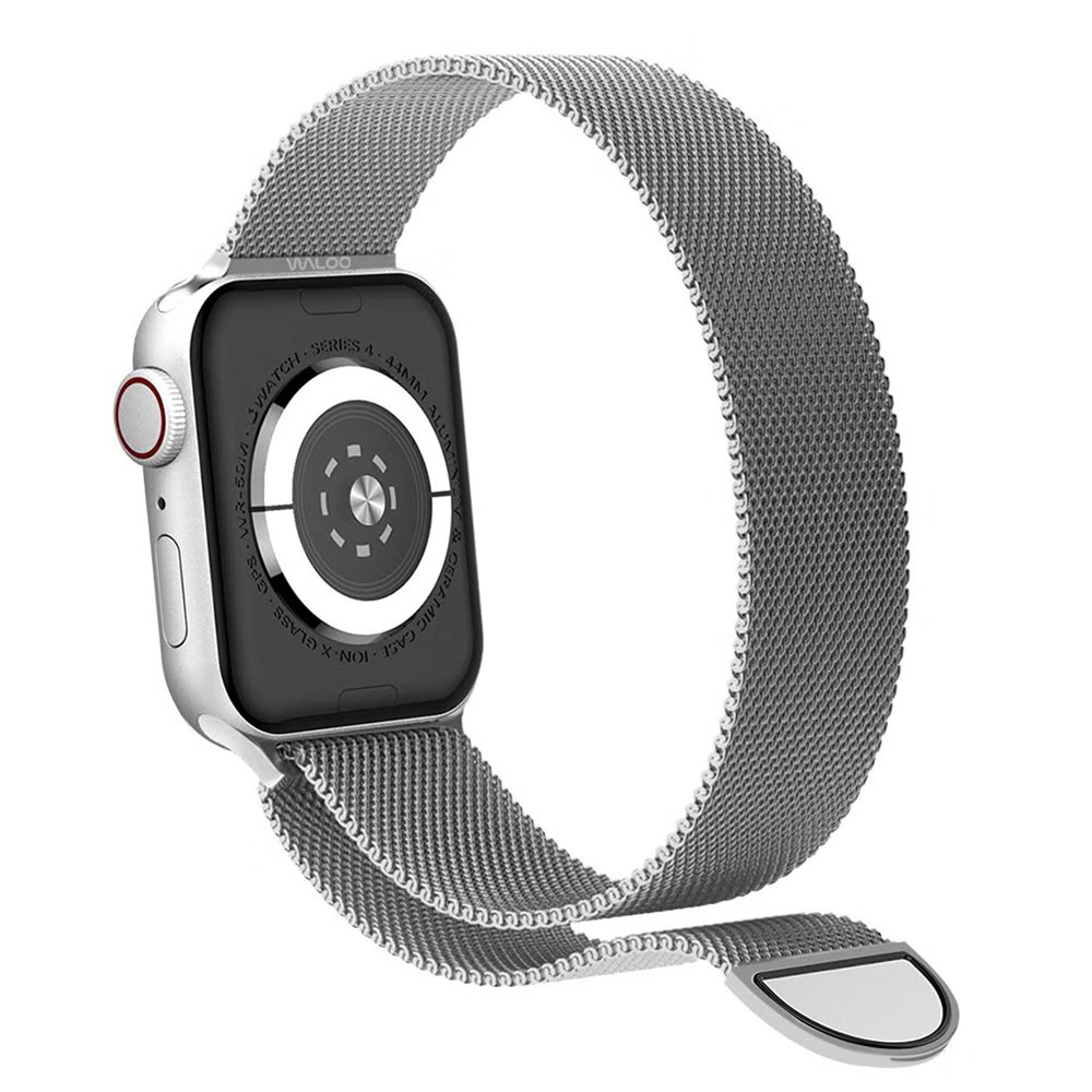 Waloo Magnetic Mesh Band For Apple Watch – 38/40/41/42mm – Silver