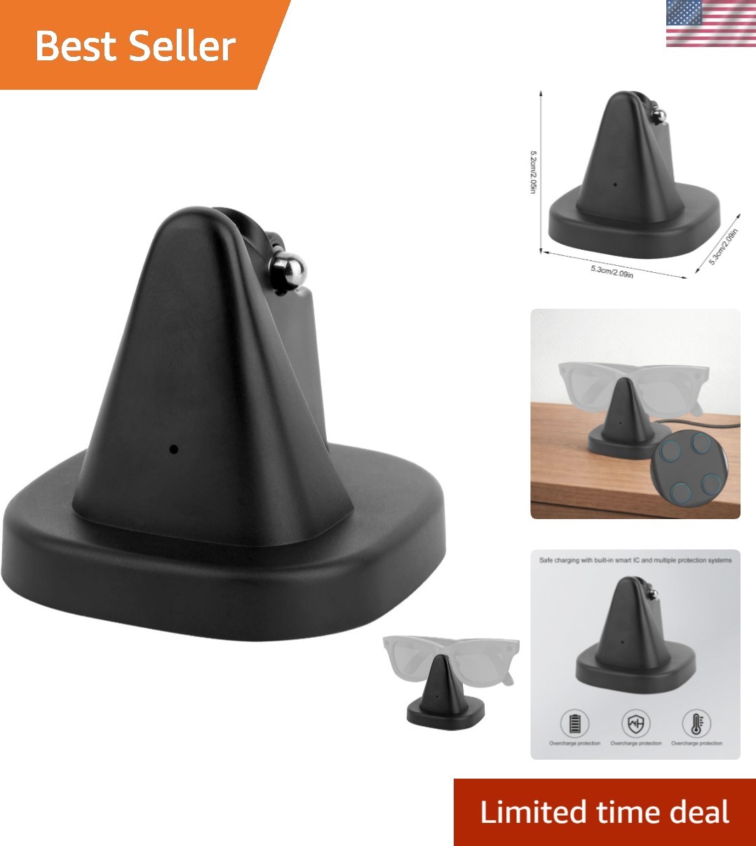 Elegant Charging Station for Meta Gen 1 & 2 Smart Glasses – Safe & Compact