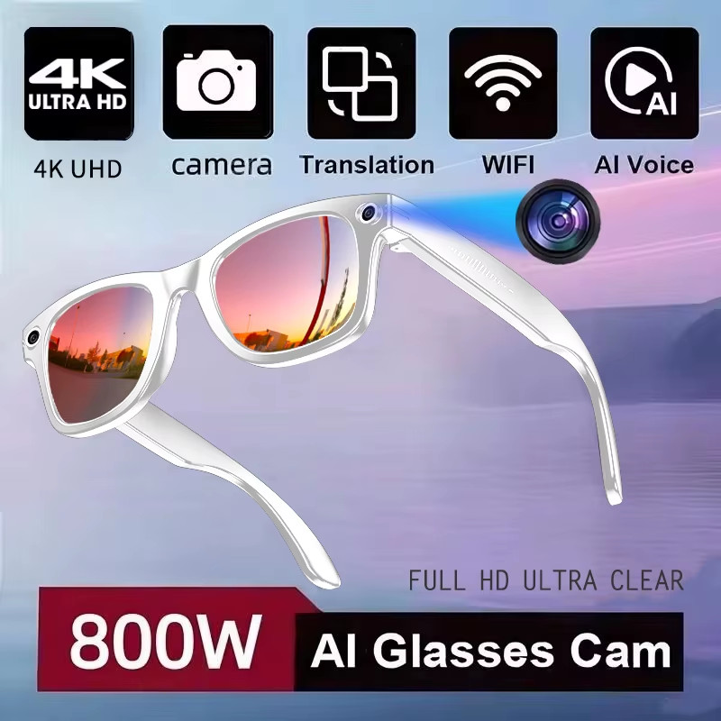 New 800W Camera AI Glasses Men Color-Changing Smart Translation Glasses Photo Vi