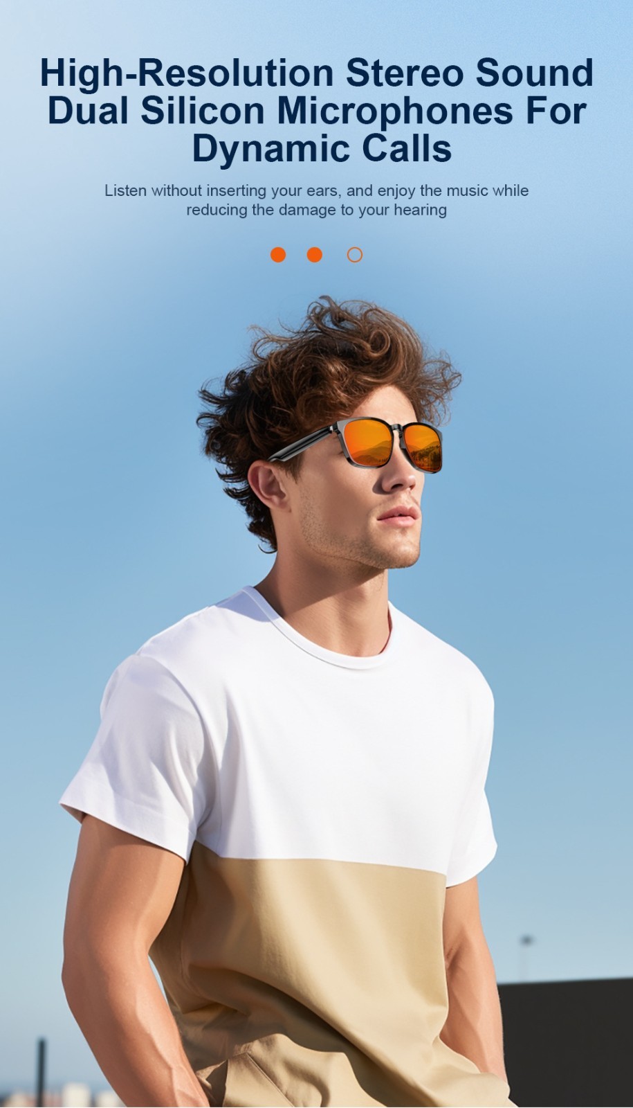 Anti Blue Light AI Smart Glasses Bluetooth Headphones Music Real Time Translator