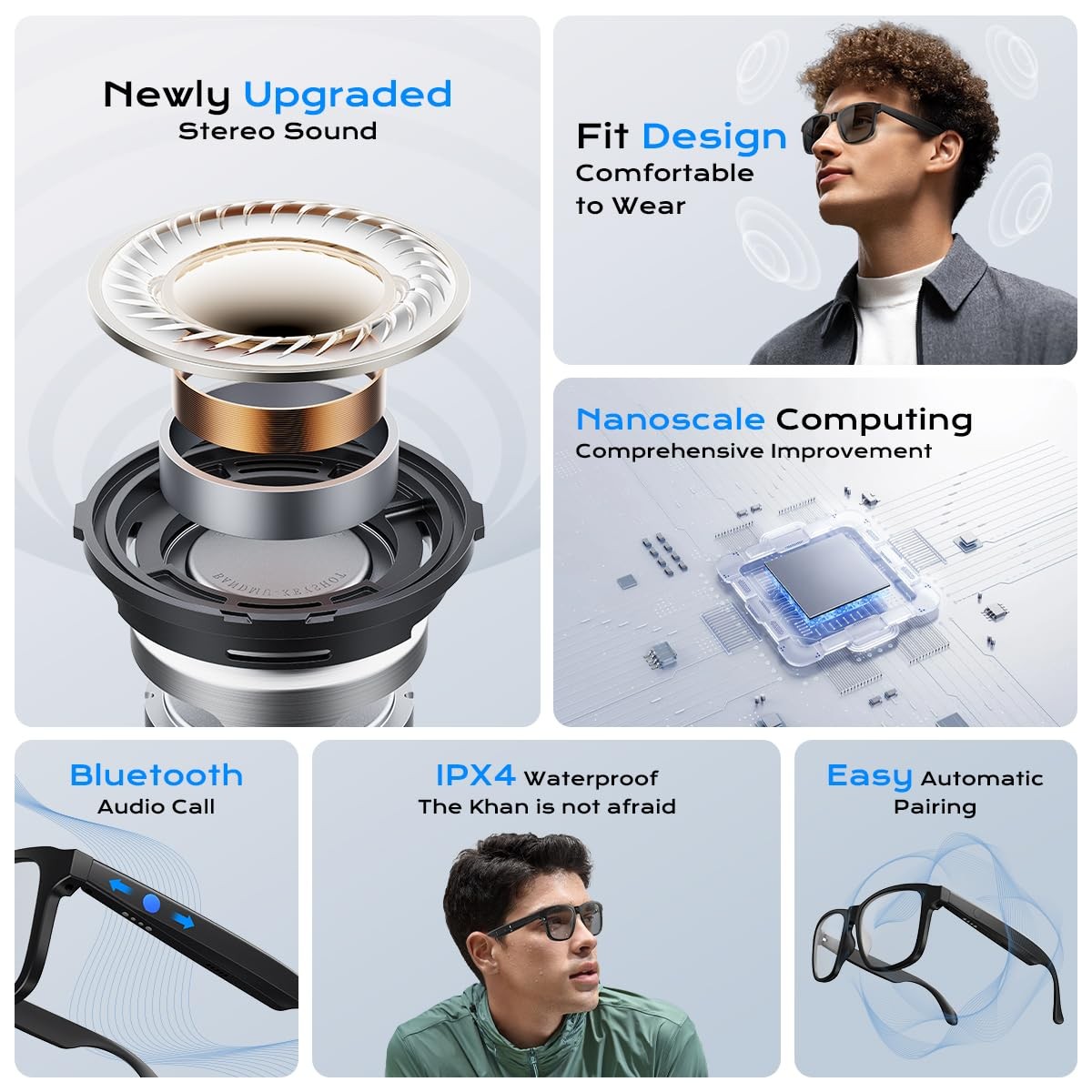 Smart Glasses for Women Men,Bluetooth Glasses with Photochromic Lenses,Built-…