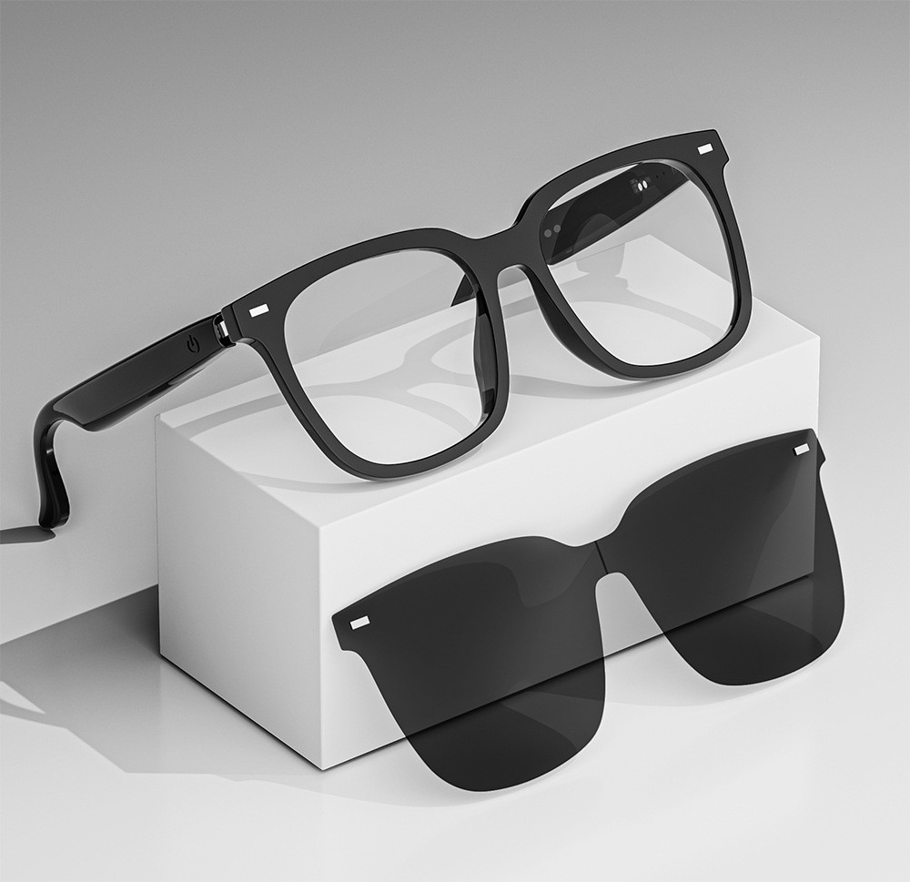 Anti-Blue Ray AI Smart Glasses Voice Assistant Real-Time Translation Call Music