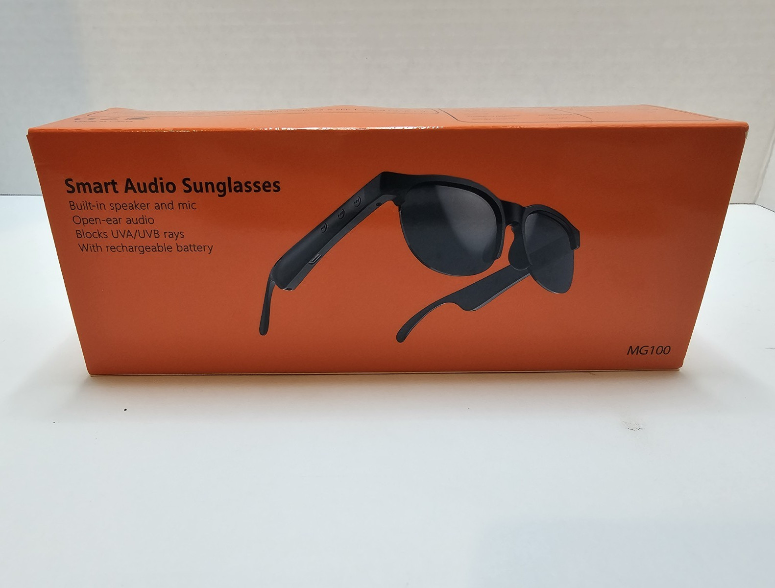 MG100 Smart Audio Sunglasses Bluetooth Open-Ear Type-C USB Black w/ Box
