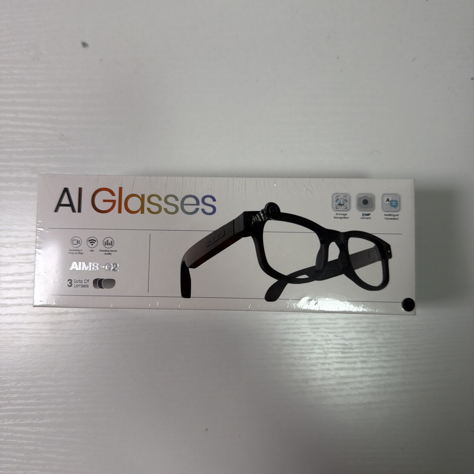 AIMB-G2 AI Glasses Wi-Fi with 3 Sets of Lenses