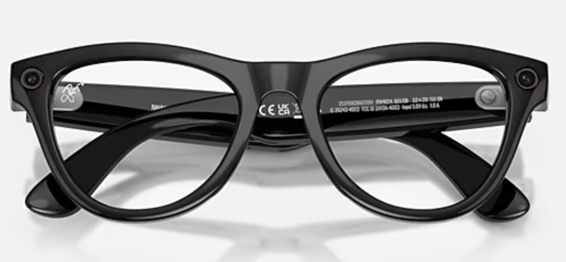 RAY-BAN Meta GEN 2 SKYLER Smart Glasses Shiny Black / Clear w Blue Light Filter