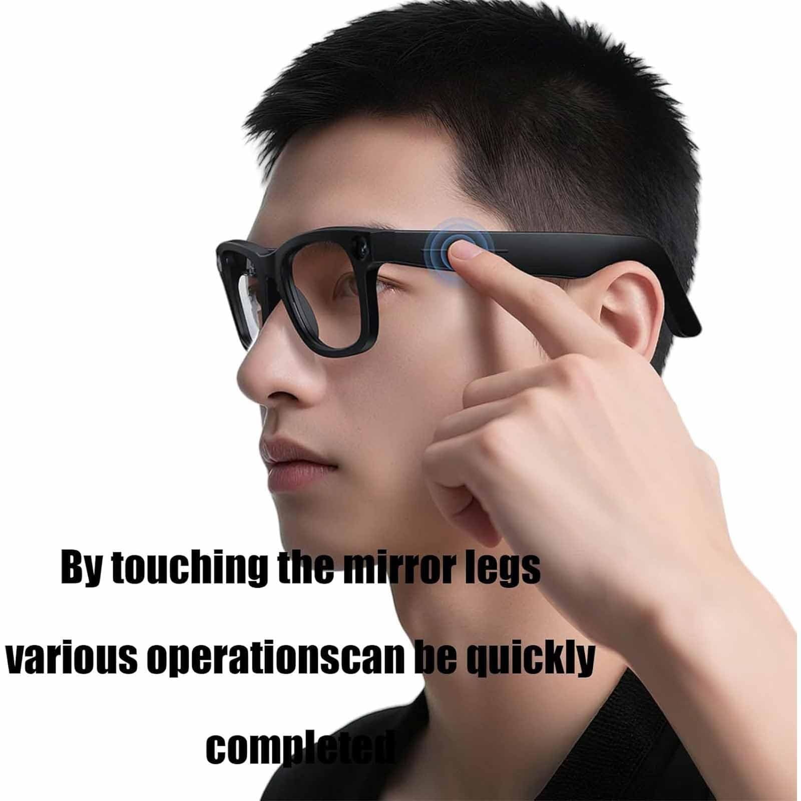 Cyanvue AI Smart Glasses 8MP Camera Bluetooth Music Call Sports Travel Glasses