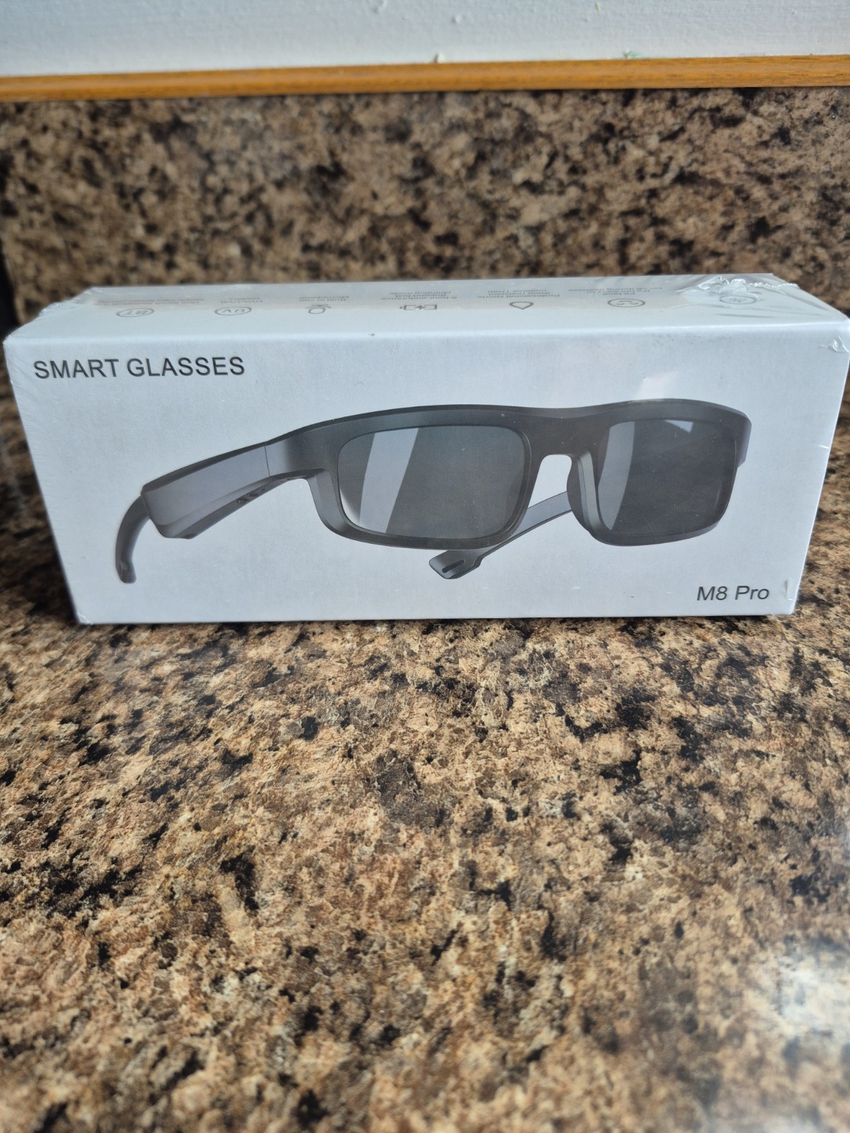 M8 Pro Bluetooth Smart Glasses Wireless Stereo Eyewear – Black –