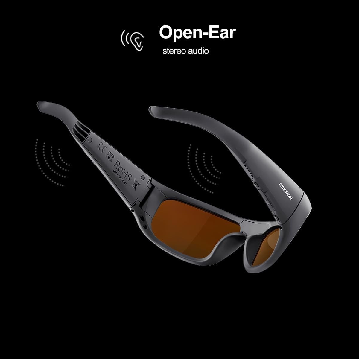 Smart Glasses Polarized Bluetooth Sunglasses UV Protection Voice Control Athl…
