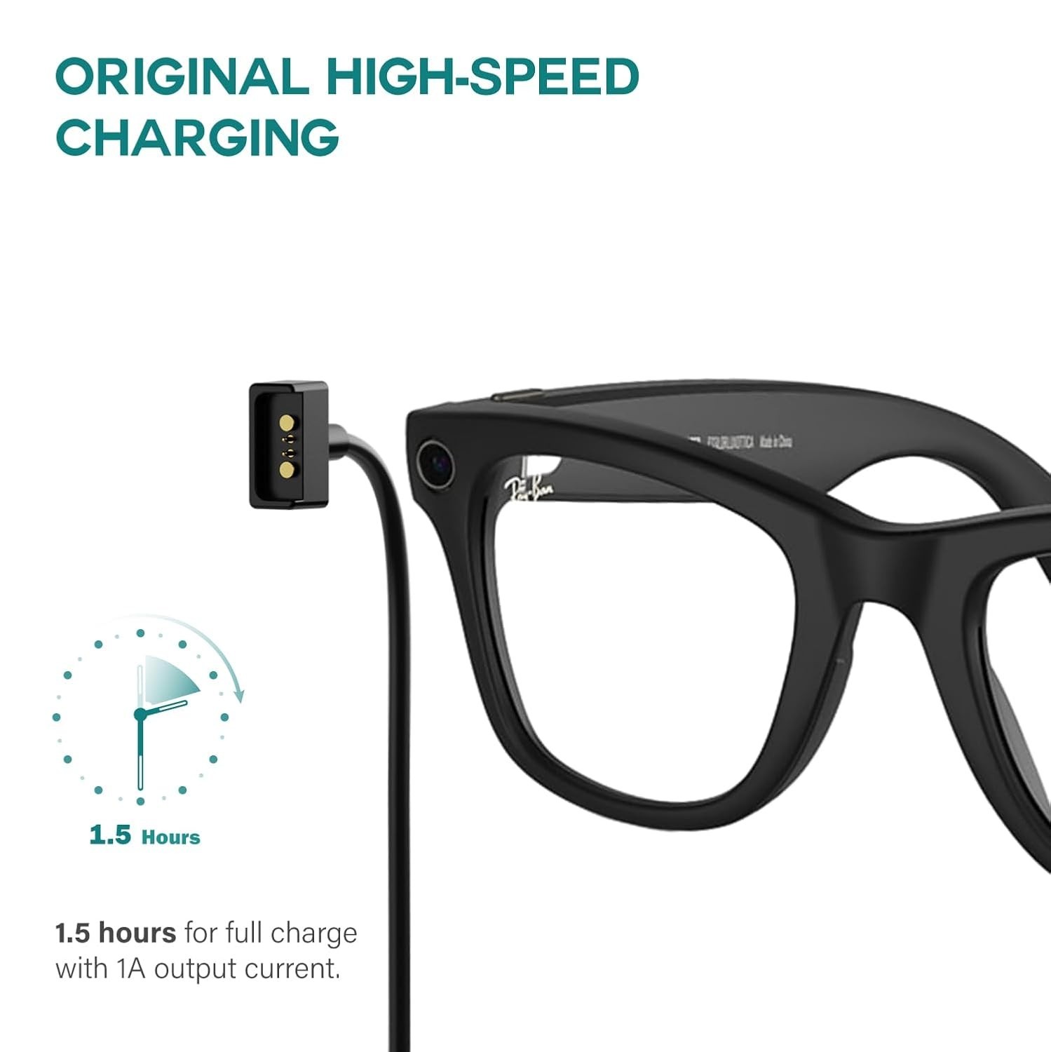 Charger Cable Compatible with Ray-Ban Stories Smart Glasses – 1M