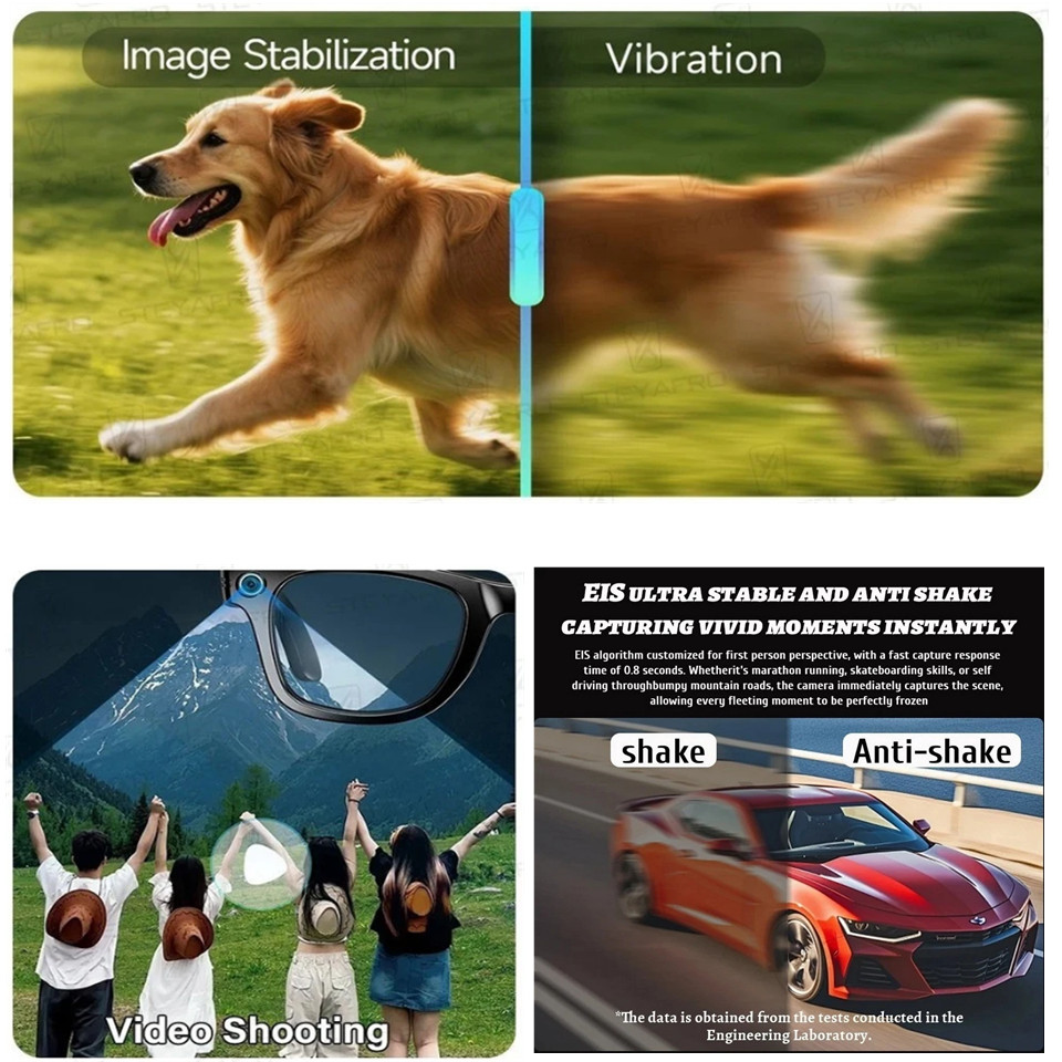 Digital camera glasses with 8MP camera and earphone and translate