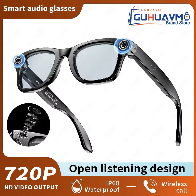 AI Smart Glasses 800W anti Shake HD Camera Video Recording Languages Translation