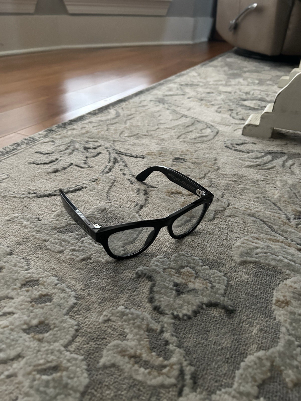 Ray-Ban Meta AI Skyler Smart Glasses Shiny Black, Transition Cerulean Blue