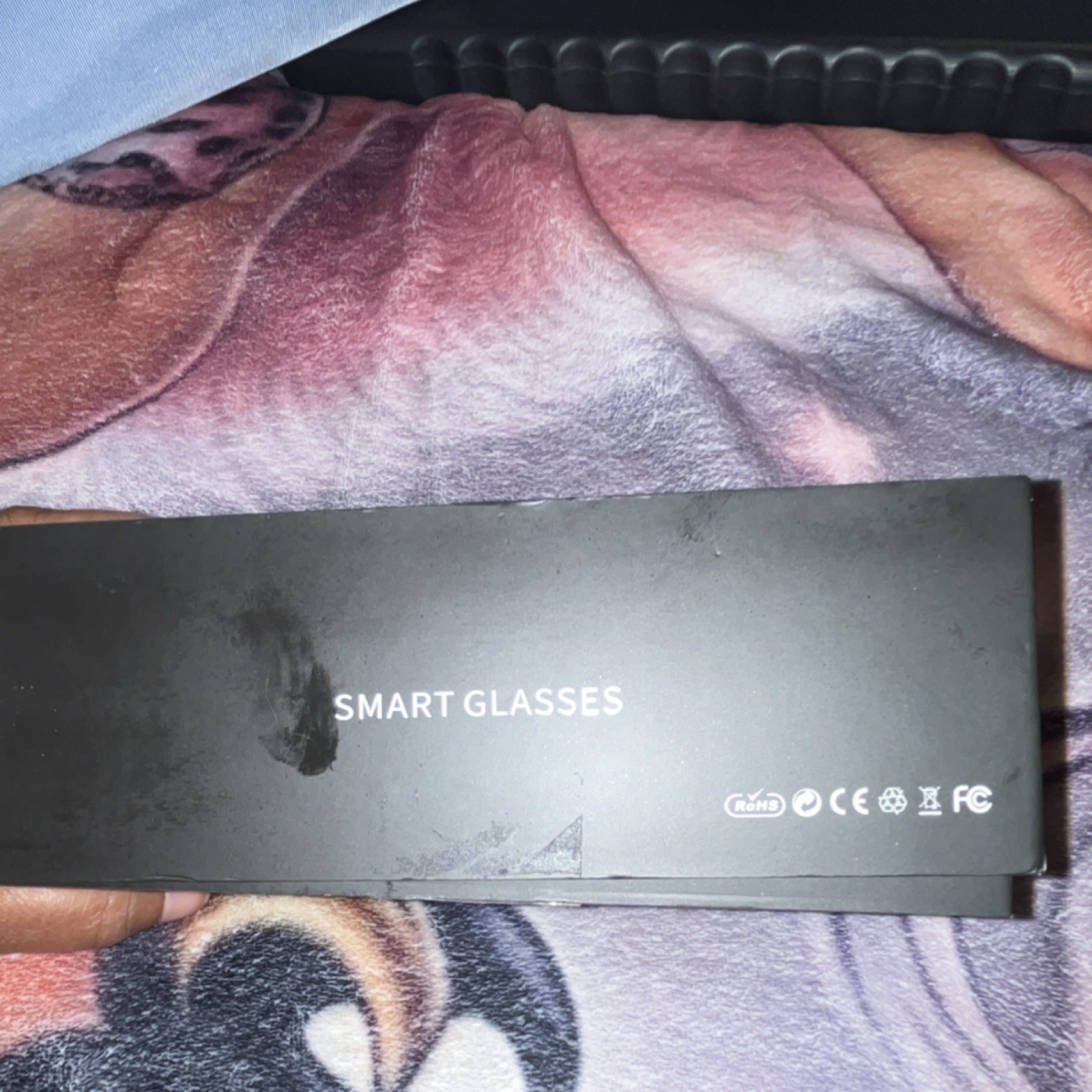 2K Smart Glasses Black Frame w/ Case, USB Cable, Extra Lenses, Box Included