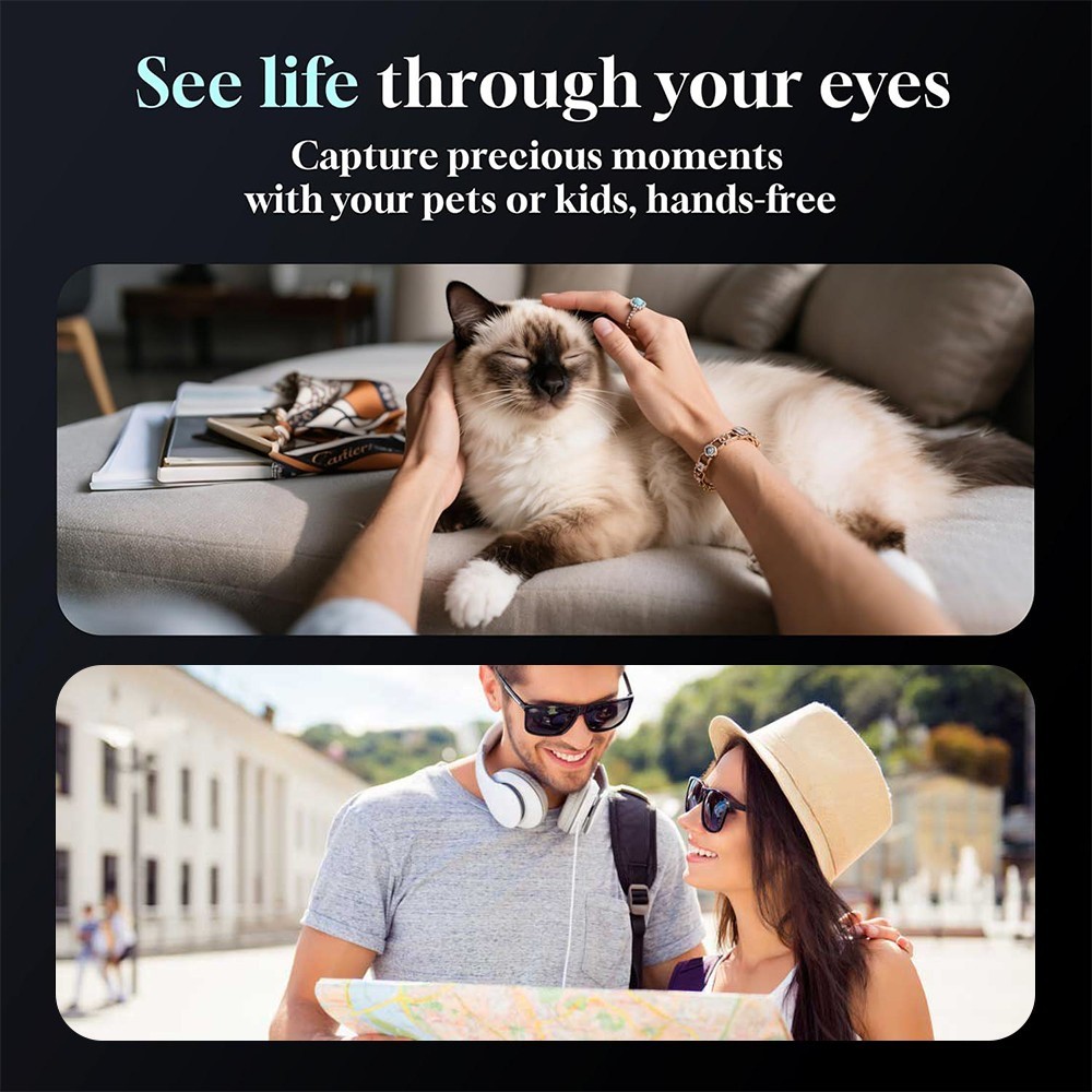 New AI smart glasses with 8MP camera and real-time translation