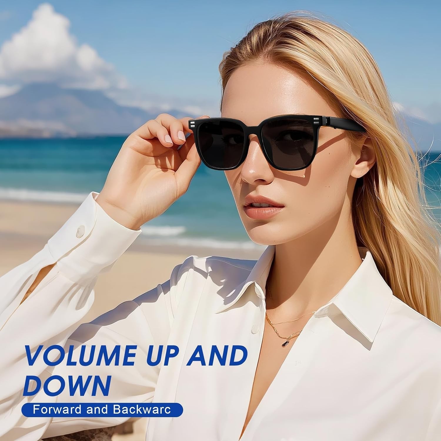 Smart Bluetooth Glasses with UV Protection, Anti Blue Light & Voice Assistant