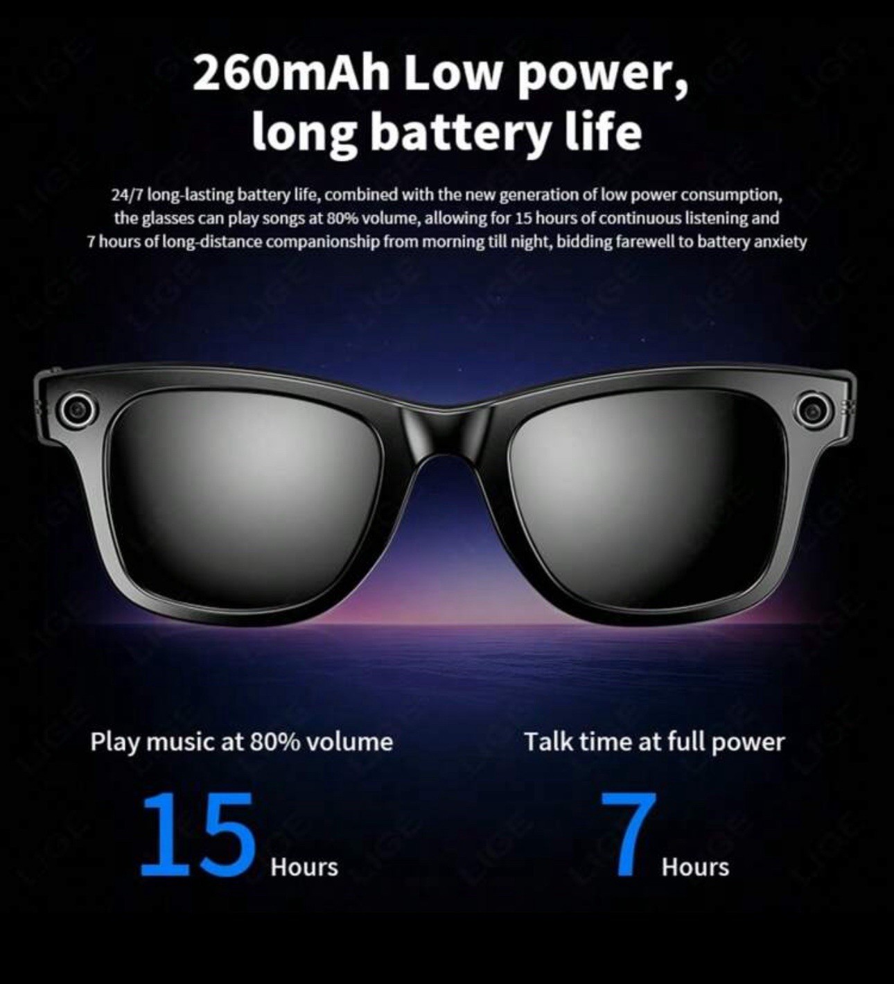 LIGE LIGE’s New Al Photography and Video Camera Fashion Smart Glasses with HD