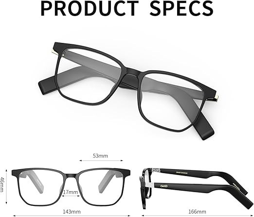 GetD AI Eyewear Smart Glasses Black Frames Intelligent Tech Wearable New in Box