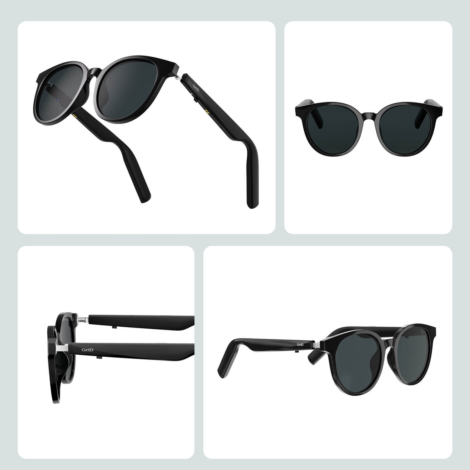 Smart Glasses Bluetooth Audio Sunglasses AI Translator Stereo Music Call Headset