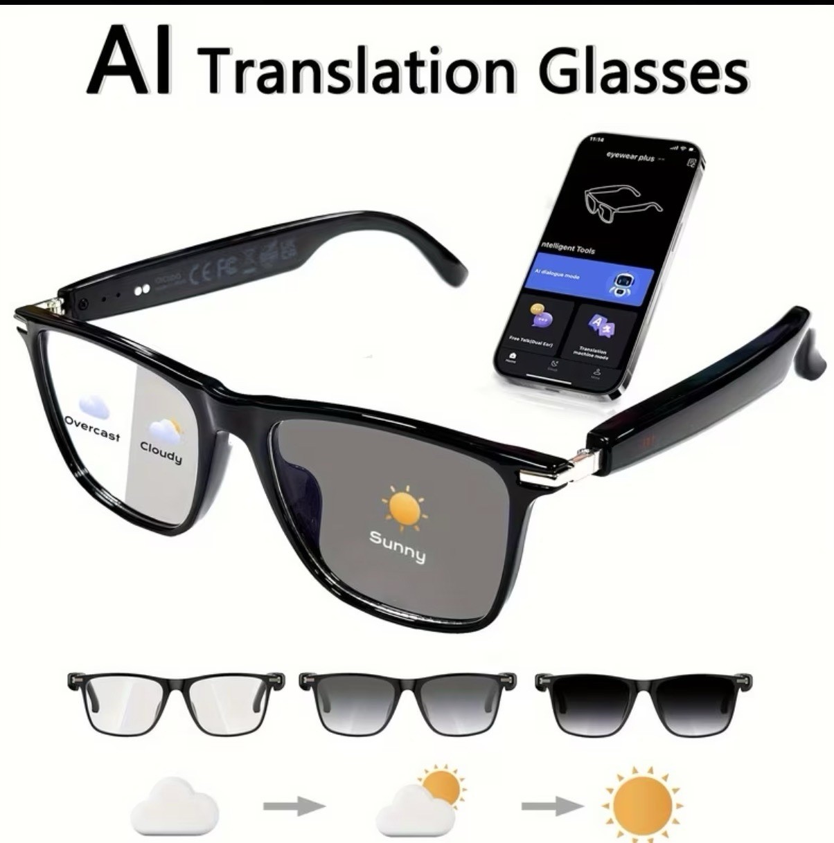 New AI Smart Glasses Support Real-time Translation for 160+ Languages